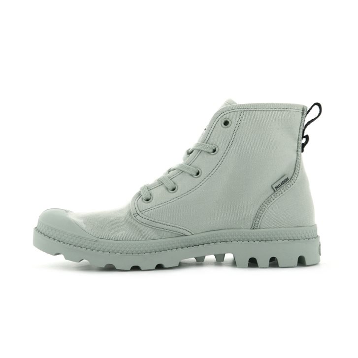 Palladium Pampa Hi Twill Women's Boots Mint | UK K754-LOX